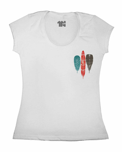Camiseta Feminina das Penas de Bolso na internet