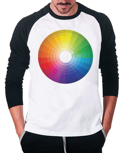 Camiseta Raglan Manga Longa Roda de Cores - comprar online