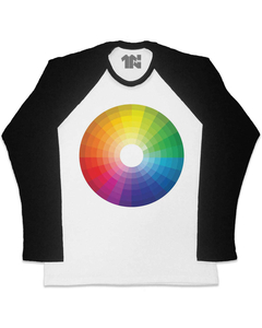 Camiseta Raglan Manga Longa Roda de Cores