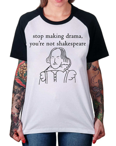 Camiseta Raglan Para de Drama na internet