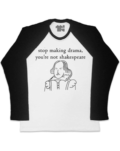 Camiseta Raglan Manga Longa Para de Drama