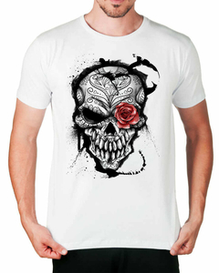 Camiseta Caveira de Flores - comprar online