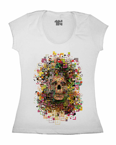 Camiseta Feminina Skull Square na internet