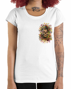 Camiseta Feminina Skull Square de Bolso