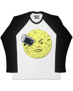 Camiseta Raglan Manga Longa Viagem a Lua de Julio Verne