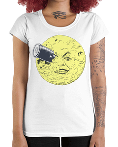 Camiseta Feminina Viagem a Lua de Julio Verne