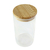 Pote De Vidro 600ml Para Mantimentos Tampa Hermética de Bambu - WD - Embalike