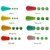 Kit Com 8 Bicos e 1 Adaptador Colors Em Plástico Para Confeitaria Bricoflex Cod 629070 na internet