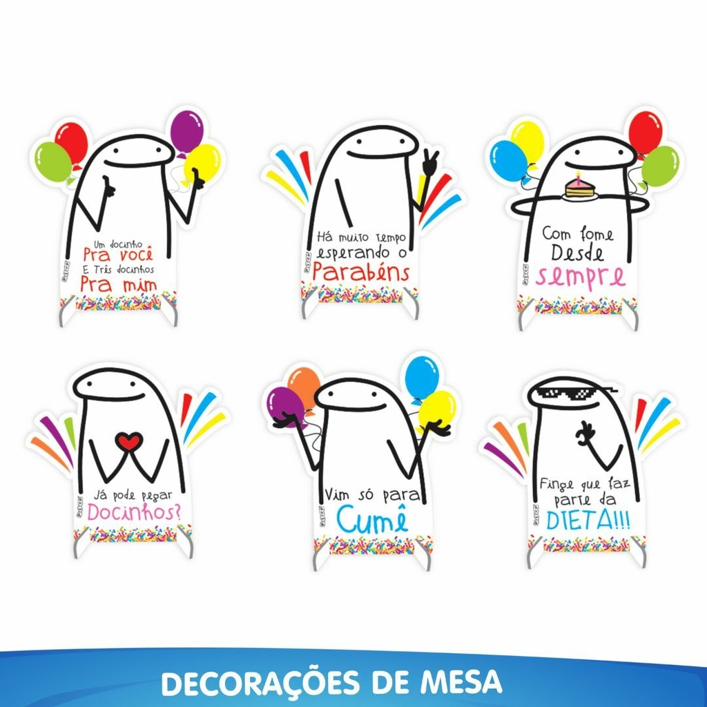 Kit Decoração Para Festa De Aniversário Tema Flork Meme