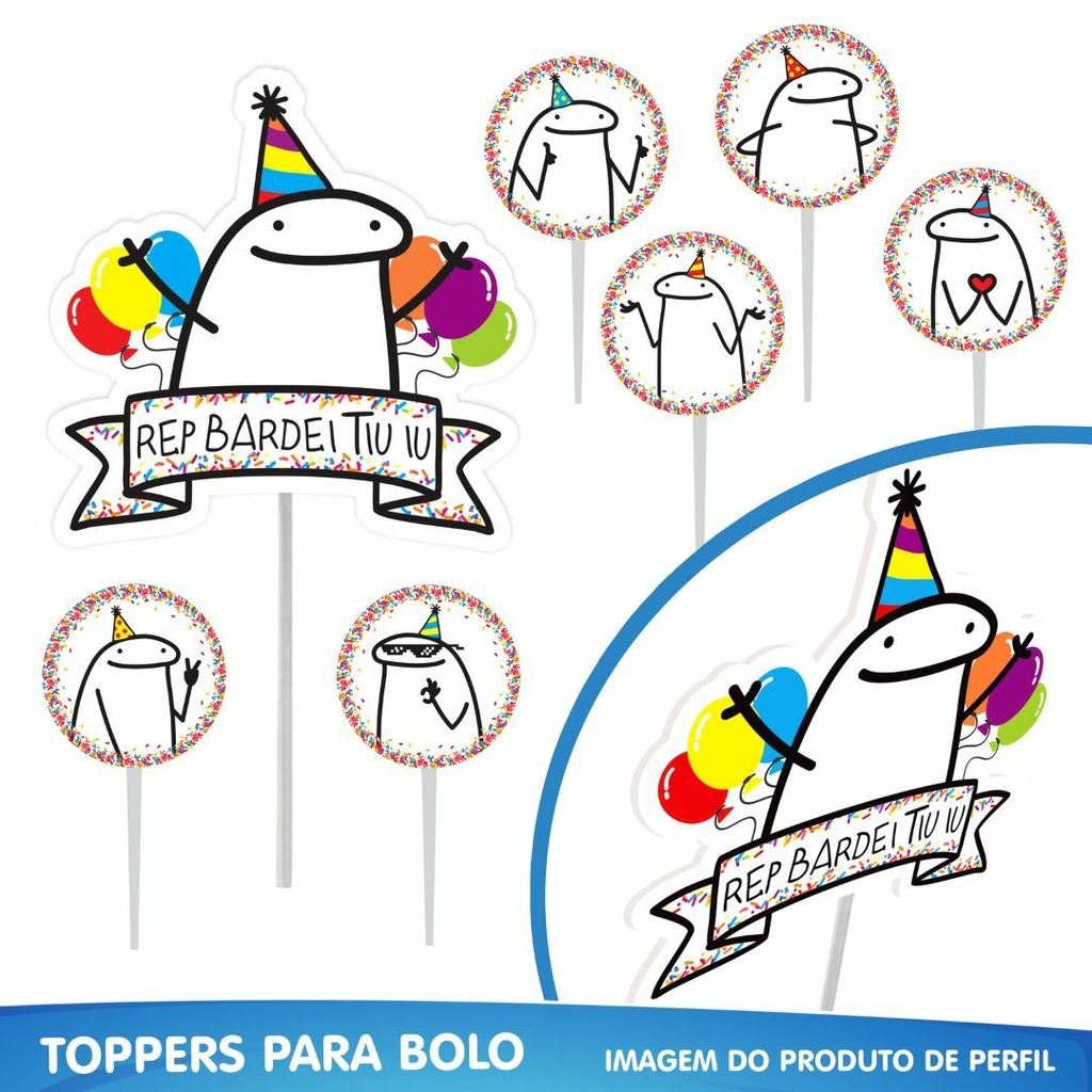 Kit Decoração Para Festa De Aniversário Tema Flork Meme