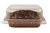 5un Forminha Quadrada De Papel Forneável Biodegradável Para Brownie Com Tampa - 6,8cm x 1,6cm - Marrom