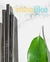 1un Canudo Ecológico Reto Em Metal Aço Inox Reutilizável 21,5cm - Sustentável