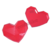 Caixa Coração Lapidado Acrílico Vermelho Translúcido - Festplastik - Embalike