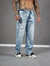 Calça Baggy Jeans Casual Marmorizada - Caunt Jeans