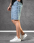 Bermuda Slim Jeans Básica Clara Marmorizada Holding Power©️ - loja online