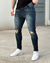 Imagem do Calça Slim Fit Jeans Escura Destroyed Holding Power©️