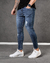 Calça Skinny Jeans Escura Destroyed T400®️ na internet