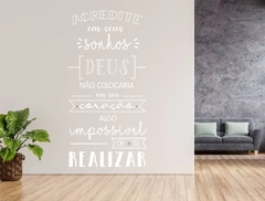 Adesivo Decorativo Parede Versículo Bíblico Jeremias 33:3 - comprar online