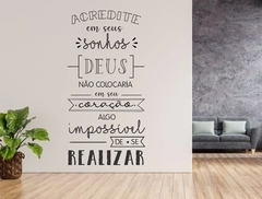 Adesivo Decorativo Parede Versículo Bíblico Jeremias 33:3