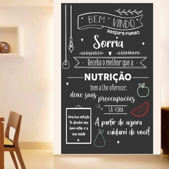 Adesivo Decorativo Papel Parede Lousa Bem Vindo Nutrição Saúde