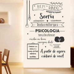 Adesivo Decorativo Parede Bem Vindo Psicologia Clínica