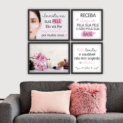 Conjunto de Quadros Decorativos Estética Frase Beleza