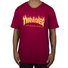 Camiseta Thrasher Flame Bordo  Confeccionada em 100% Algodão; Possuí gola careca; Estampa em silk.