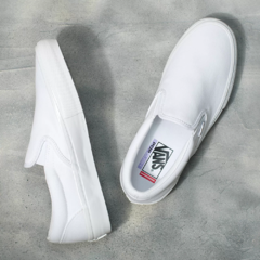 vans slip on birch true white