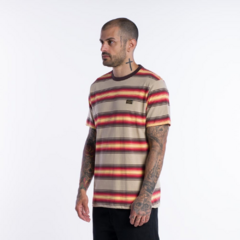 Camiseta RVCA Polanco Stripe Bege - comprar online