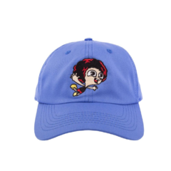 Boné Drop Dead Irmão do Jorel Dat Hat Blue. Composição 100% algodão, com aplicação de bordado frontal. Tecido sarja na cor azul. Ajustável com stapback.