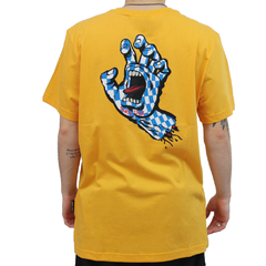 Camiseta da marca de skate Santa Cruz Arch Check Hand Yellow. Modelagem: Regular Fit. Composição: 100% algodão.