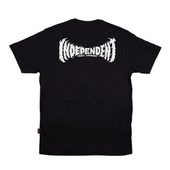 Camiseta da marca de skate Independent Trucks preta Metal Span. Confeccionada em 100% algodão. Possuí estampa em silk frente e costas.