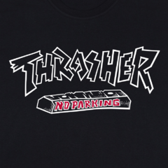 Camiseta Thrasher No Parking Block Logo Black na internet