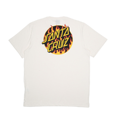 Camiseta Thrasher x SC Flame Dot Off White. Confeccionada em 100% algodão. Possuí gola careca.