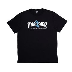 Camiseta Thrasher x SC Screaming Logo Black. Composição 100% algodão. Modelagem regular. Aplicação de silk frontal.