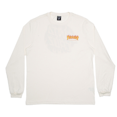 Camiseta Thrasher x SC Flame Dot ML Off White - comprar online