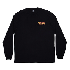 Camiseta Thrasher x SC Flame Dot ML Black - comprar online