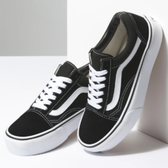 Tênis Vans Old Skool Plataform Black White - loja online