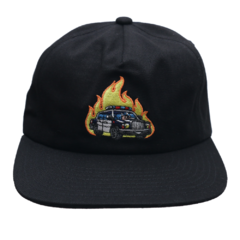 Boné Huf Roasted Black. Ajustável no snapback. Tamanho único. Aba reta. Confeccionado em 100% algodão.