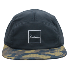 Boné Narina 5-Panel Aba Camu. COnfeccionado em 100% poliéster. Boné 5 panel. Tamanho único. Ajustável no strapback.