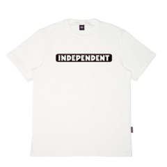 Camiseta Independent Bar Logo Off-White. Confeccionada em 100% algodão. Costuras reforçadas. Etiqueta da marca personalizada. Estampa em silk na frente, em grande escala.