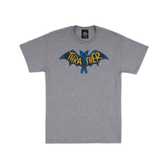 Camiseta Thrasher Bat Logo Cinza. Cor: Cinza Mescla. Material: Malha 100% Algodão.