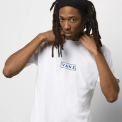 Camiseta Vans Easy Box White Blue - comprar online