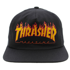Boné da marca de skate Thrasher Flame Logo em silk emborrachado com fechamento Snapback. Confeccionado em 100% algodão. Fabricado no Brasil.