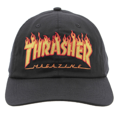 Boné da marca de skate Thrasher. Possuí logo bordado "Thrasher Magazine" em relevo. Composição: 100% algodão. Fabricado no Brasil. Tamanho único (ajustável).