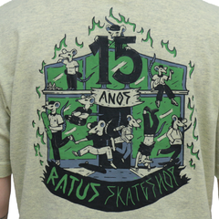 Camiseta Ratus 15 Anos Mescla Green - Ratus Skate Shop