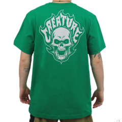 Camiseta Creature Bonehead Flame Verde