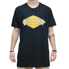 Camiseta Thrasher Diamond Logo Black  Confeccionada em 100% Algodão; Possuí gola careca; Estampa em silk. 