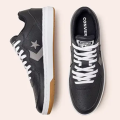 Tênis Converse Rival V2 Black/White Leather - Ratus Skate Shop