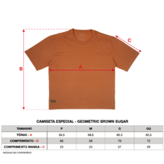 Camiseta Privê Especial Geometric Brown Sugar - loja online